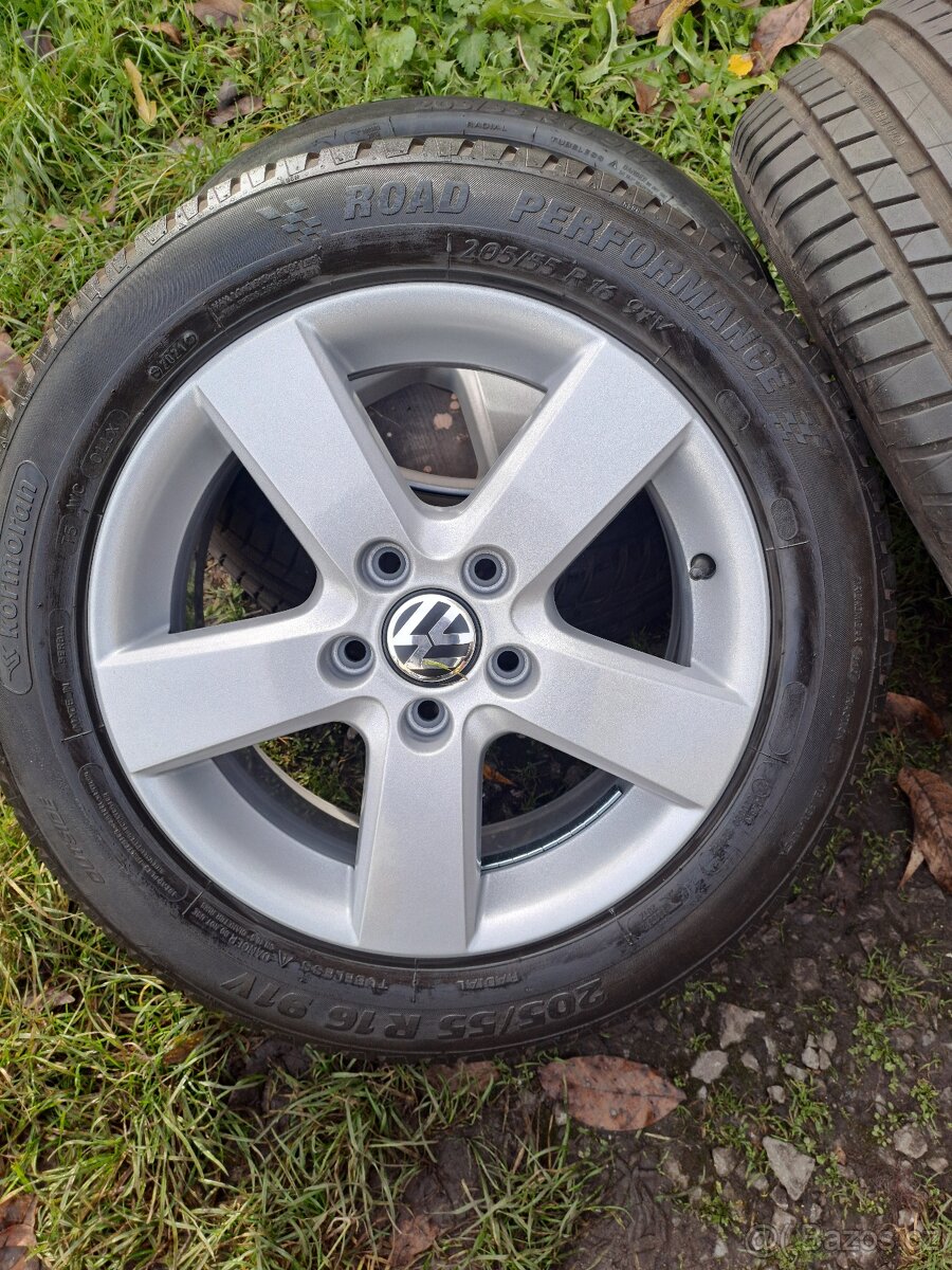 Alu kola 5x112 originál VW 205/55 R16 - 3
