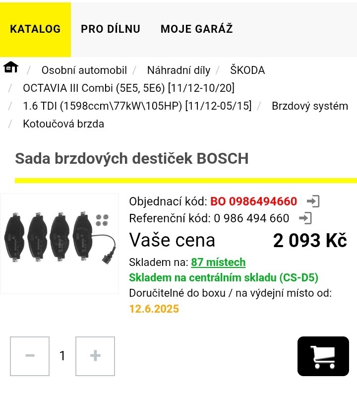 Sada brzdových destiček BOSCH - 3