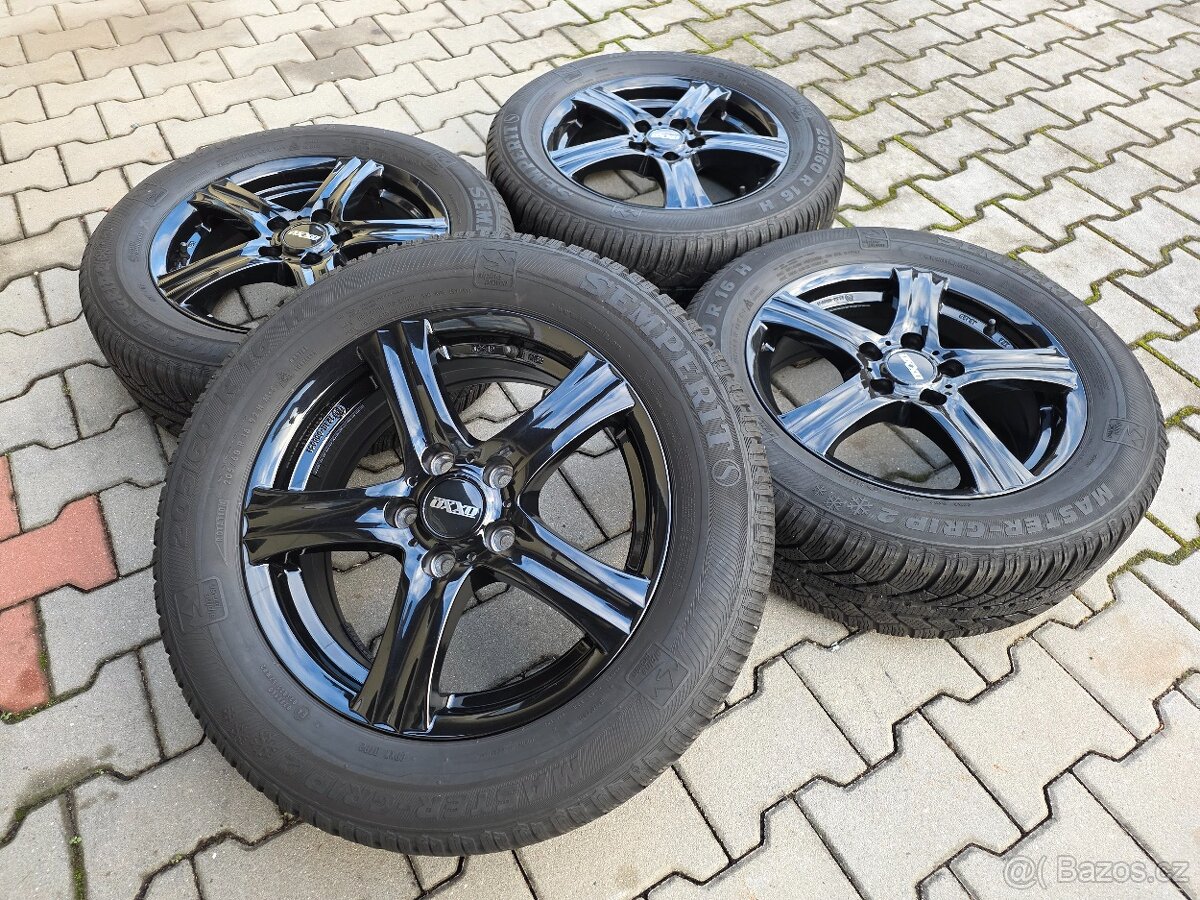 Alu kola Oxxo 5x112 Zimní semperit 205/60/16 černé - 3