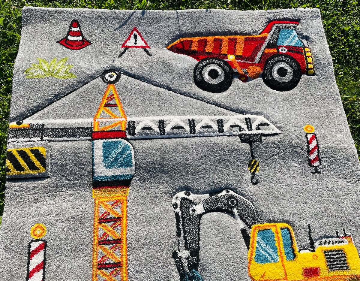 Dětský koberec - stavební stroje - 3