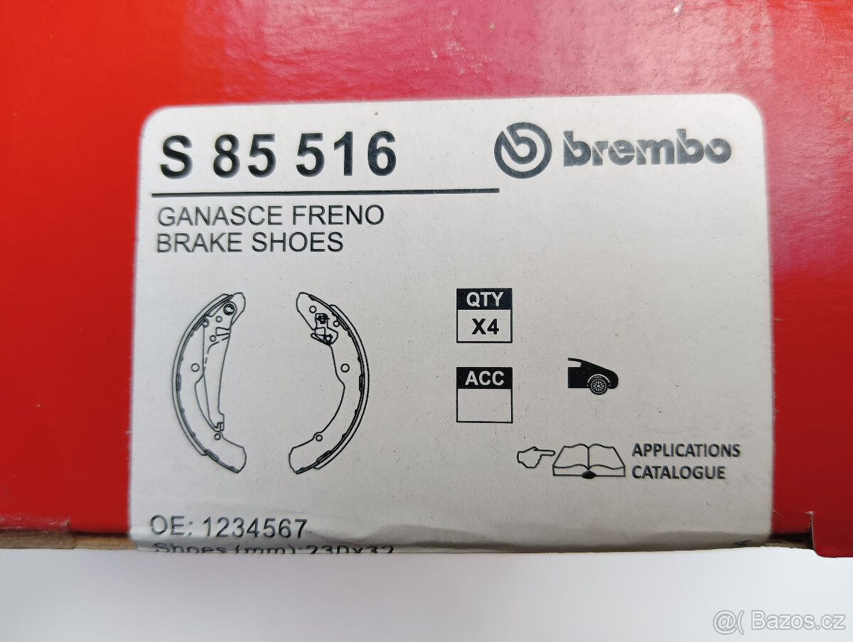 Sada brzdových čelistí BREMBO S85516 Škoda Octavia - 3