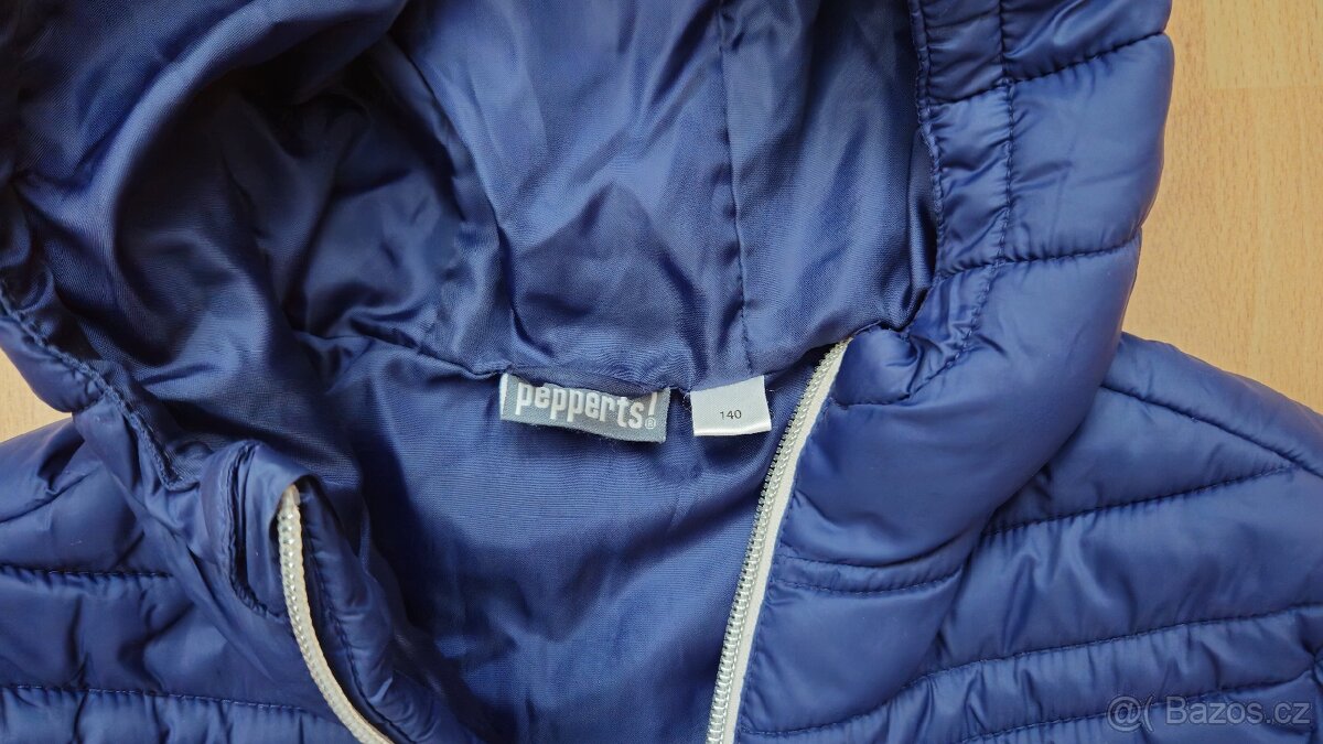 Dětská prošívaná modrá bunda vel.140 - 3