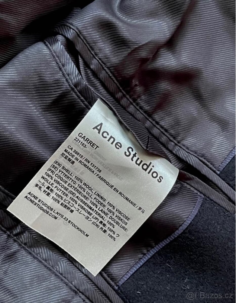 Pánský vlněný kabát Acne Studios - 3