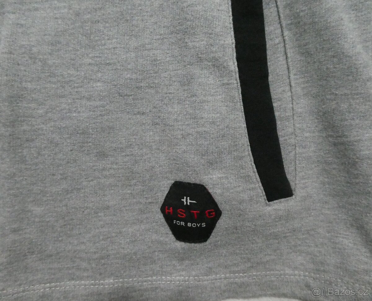 Chlapecká šedá mikina s kapucí na zip na 14 let zn. HASHTAG - 3