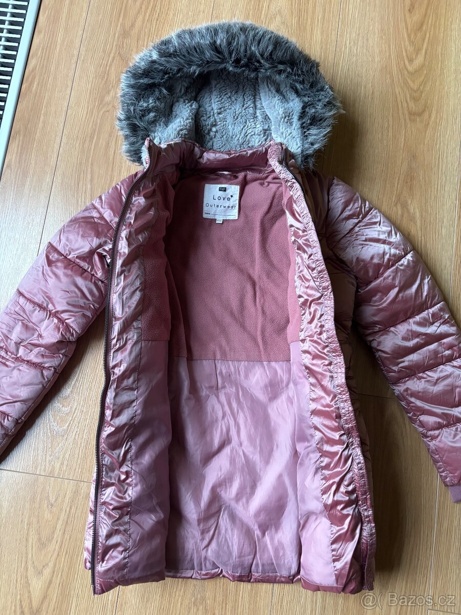 Dívčí zimní kabát F&F vel. 10-11 let - 3