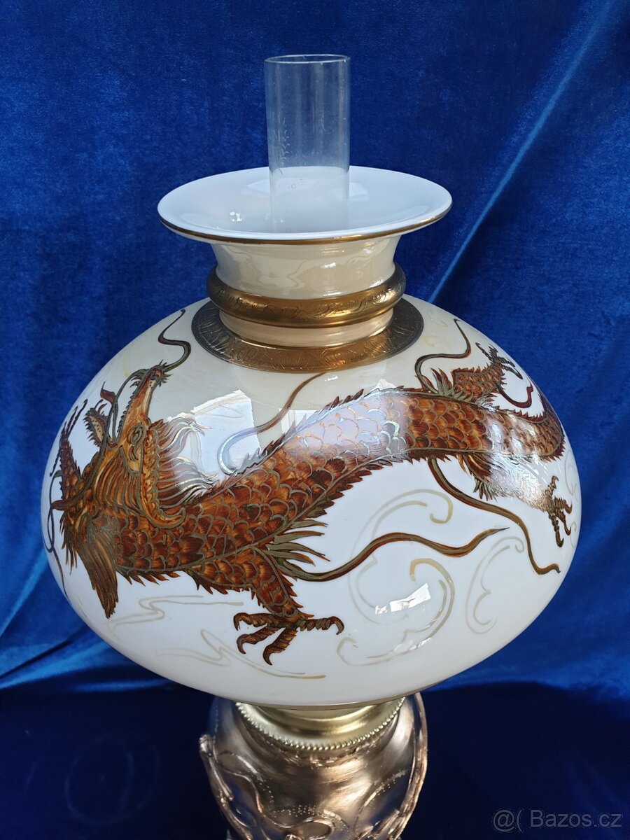 Mosazná, petrolejová, lampa - 3