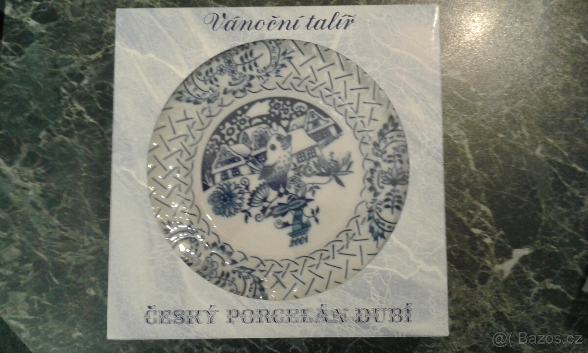 Závěsné vánoční výroční talíře 2001, 2002, 2003, 2004 - 3