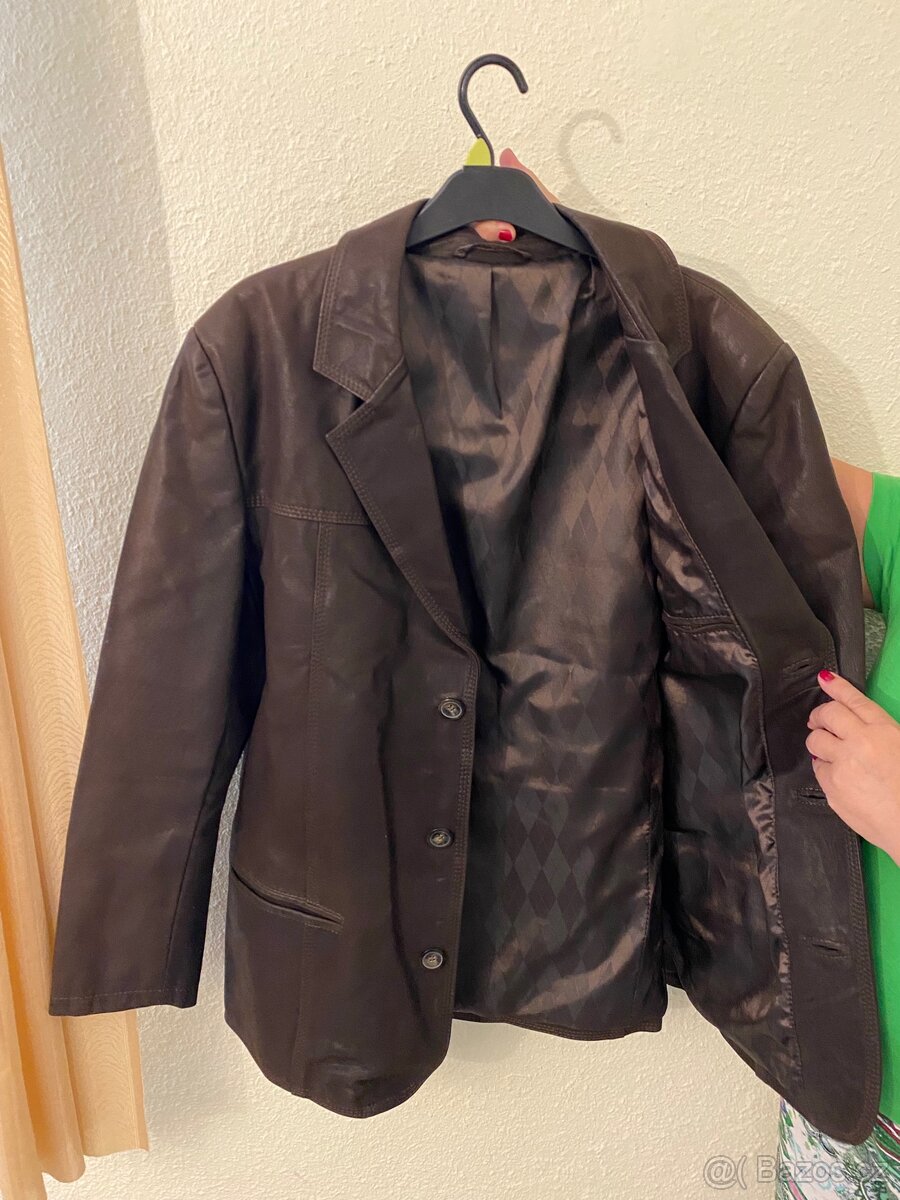 Pánská zimní kožená bunda - 3