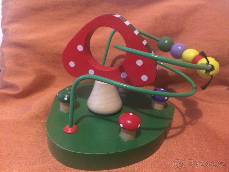 Dřevěný labyrint-housenka - 3