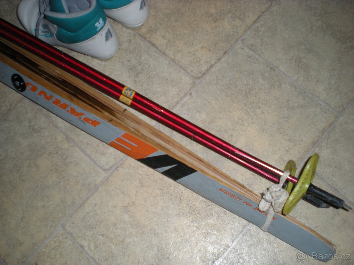 retro běžky, hůlky,boty - 3