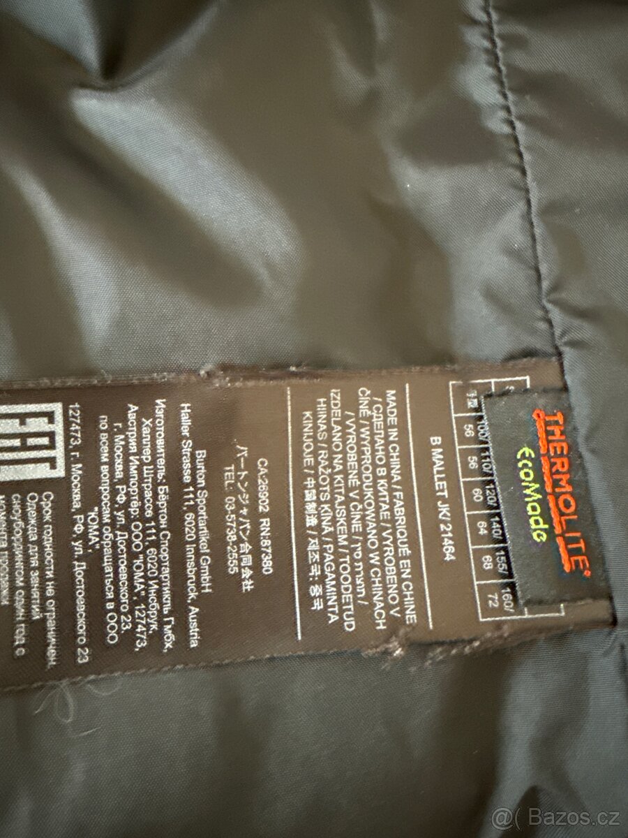 Cerna bunda vel.150-163 BURTON - 3