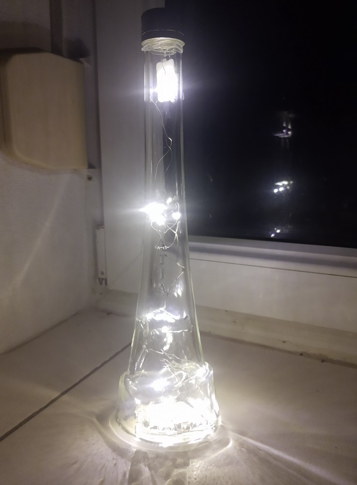 Svítící láhve - dekorace , Vánoce, dárek - 3