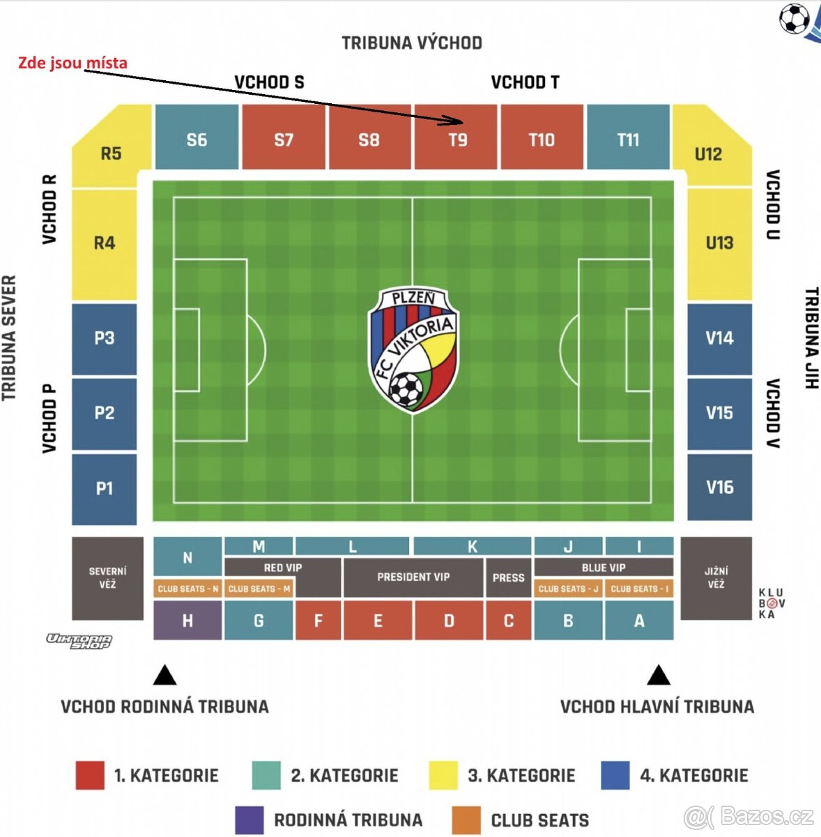 Vstupenky FC Viktoria Plzeň : FC Porto T9, řada 10 - 3