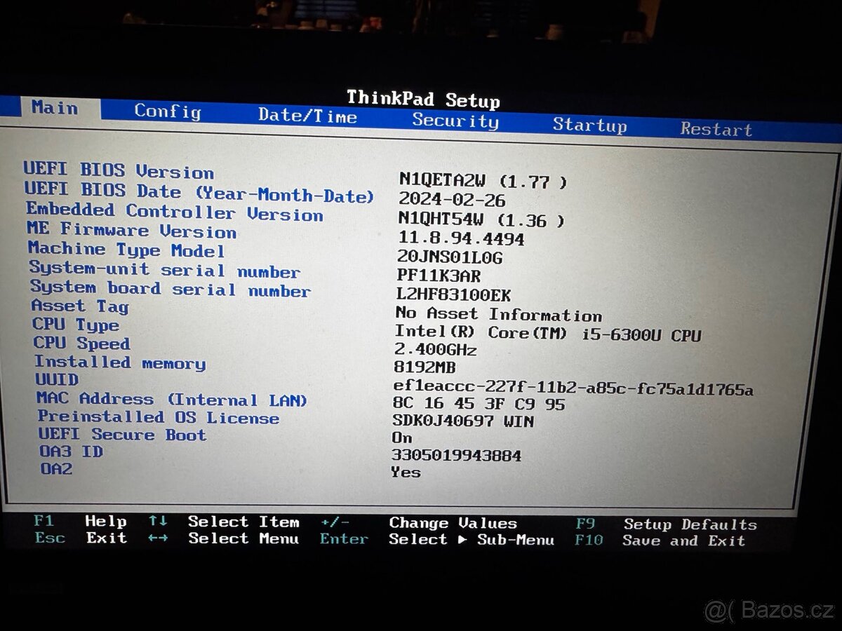 Notebook Lenovo ThinkPad T470 - 3