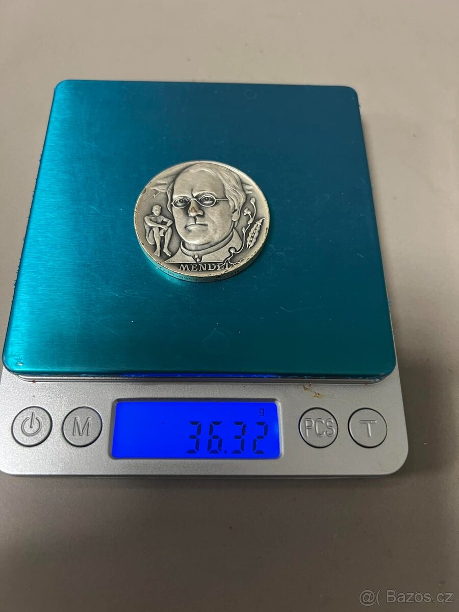 1.16 oz Stříbrná Medaile Gregor Mendel - 3