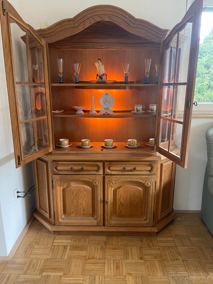 dubový sekretář, skříň - 3