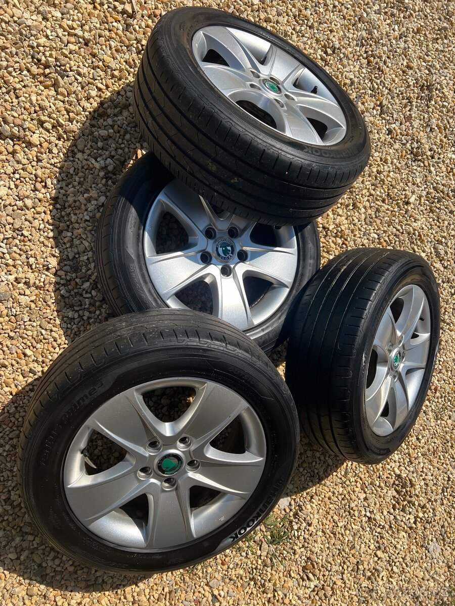 Originální letní alu sada Škoda 205/55R16, Hankook 5mm - 3
