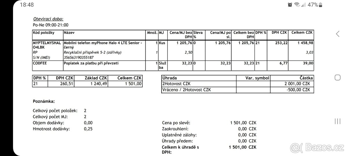Mobilní telefon MyPhone halo 4 LTE senior - 3