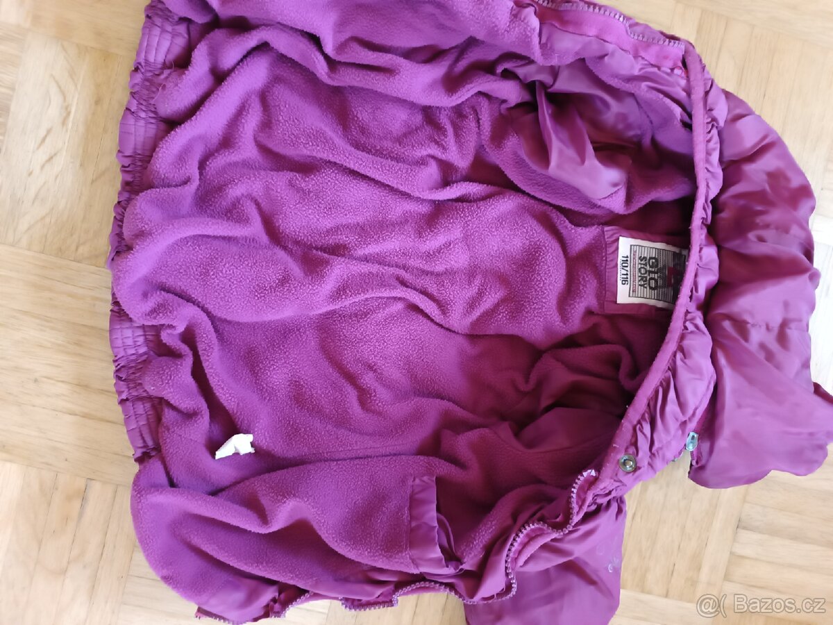 Dívčí zimní bunda 110 -116 - 3