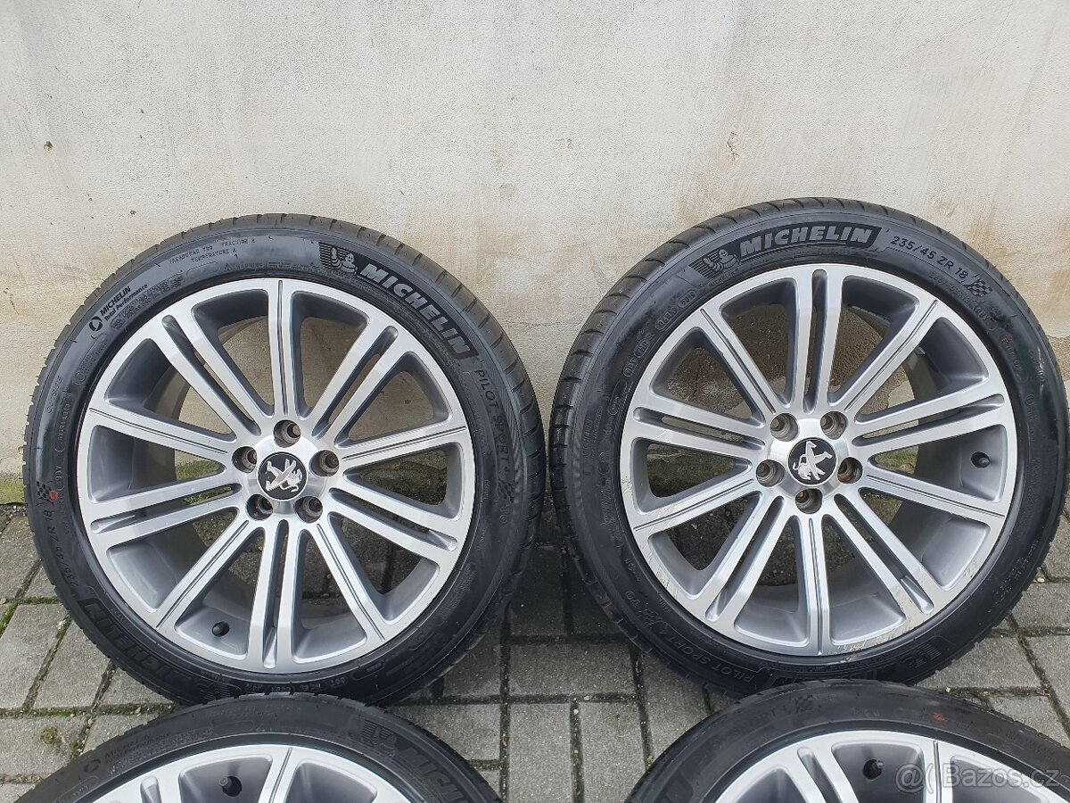 Alu kola peugeot 5x108 r18 8j et27 pneu 235/45/18 - 3