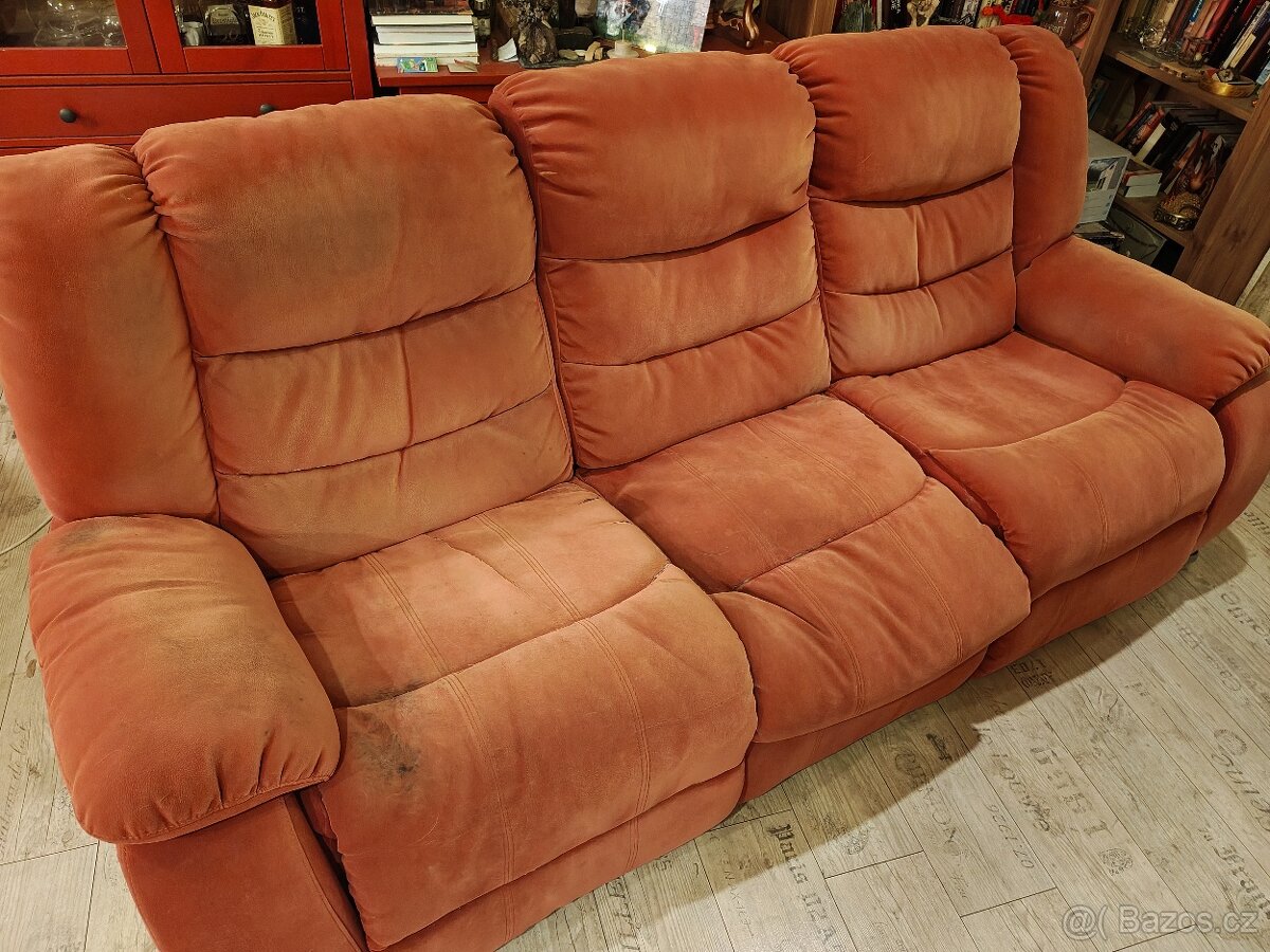 Velká polohovací sedačka 3+2+křeslo - 3