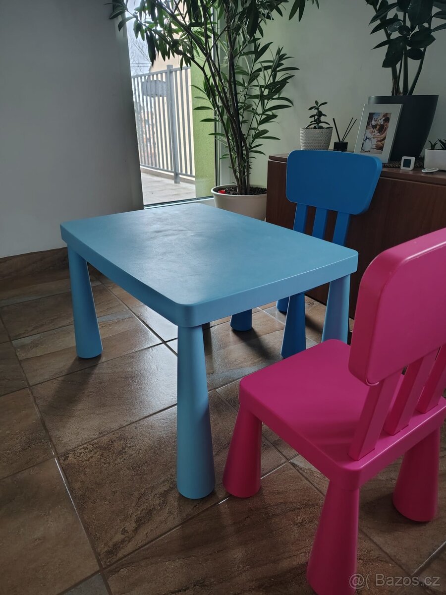 Stůl+2 židle ikea Mammut - 3