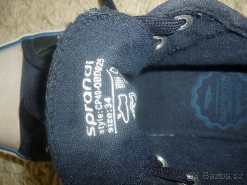 Plátěné tenisky, vel. 34, zn. Sprandi - 3