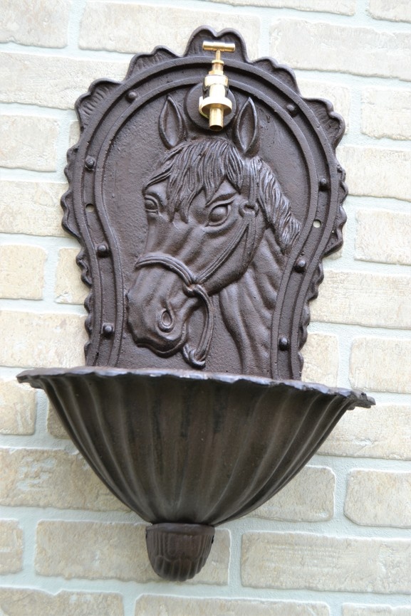 Zahradní litinové umyvadlo - výlevka KŮŇ - hnědá - 3