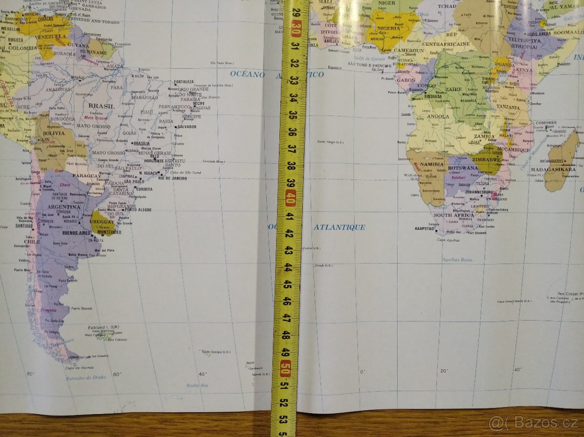 Veliký plagát plakát Mapa světa a oblohy - 3