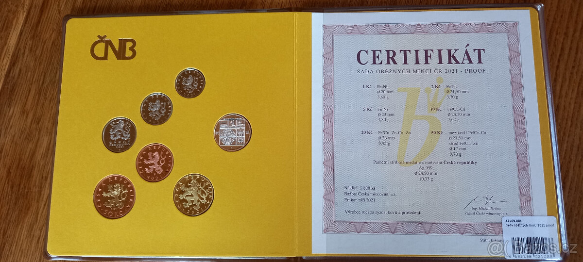 Sada oběžných mincí 2021 proof ČR - 3