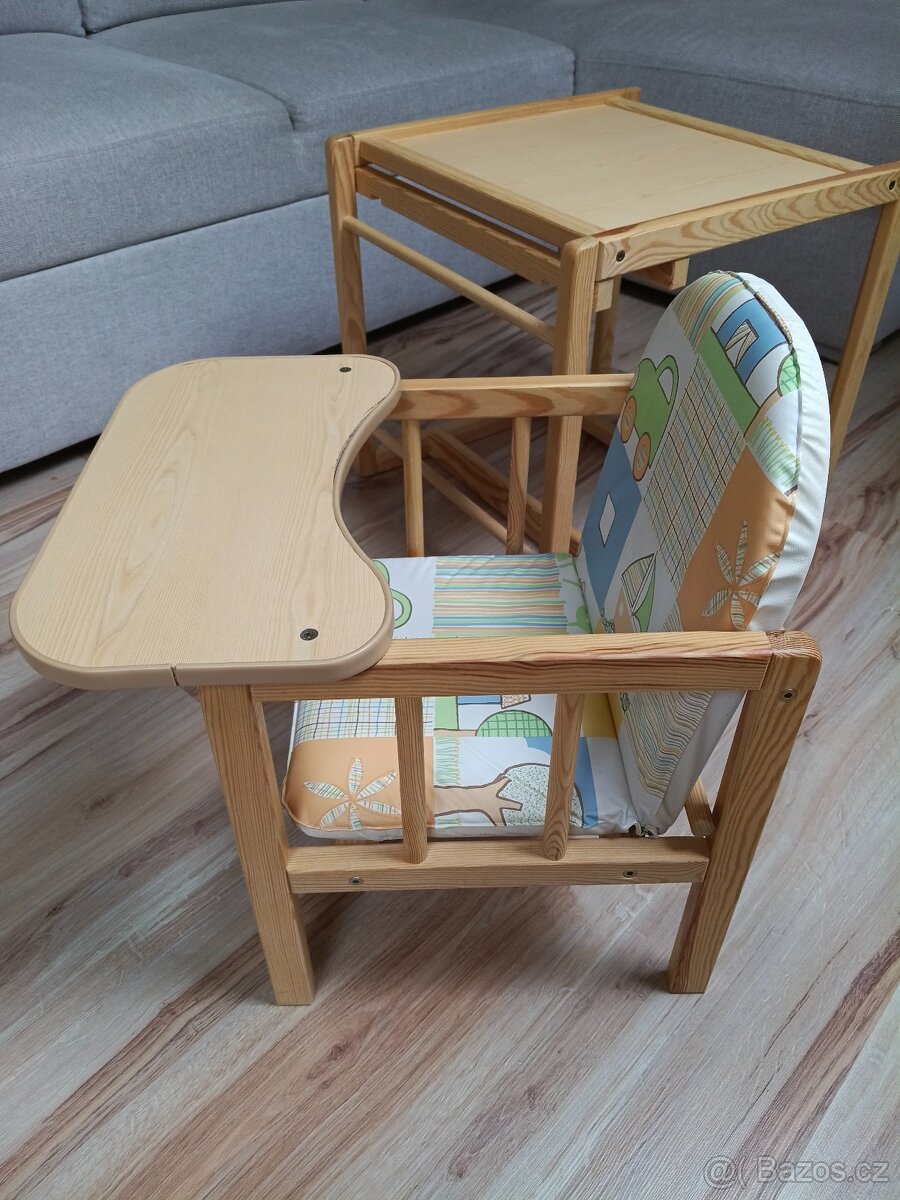 Dřevěná dětská jídelní židlička - 3