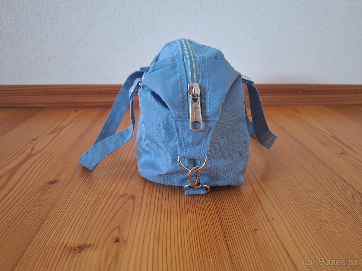 Světle modrá kabelka/kosmetická taštička - 3