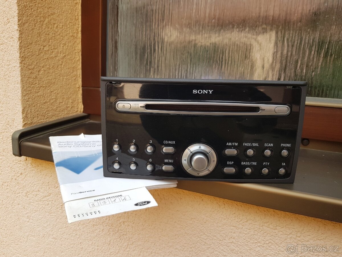 Rádio Sony MP3 zelené podsvícení , Ford C-max mk1, Focus mk2 - 3