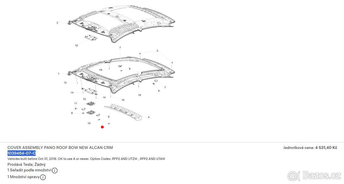 Oblouk Stropnice Tesla model S - 3