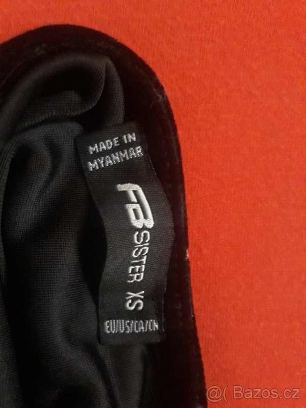 černé semišové šaty XS - 3