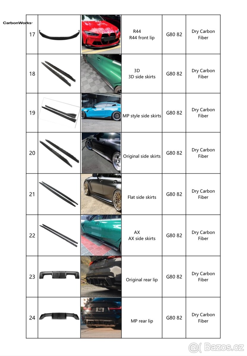 Karbonové díly pro BMW G80/G82 M3/M4 - 3