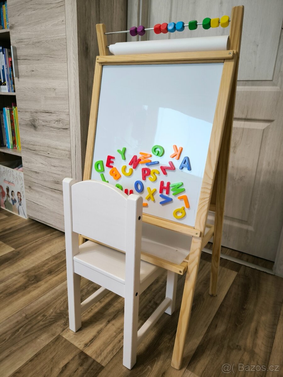 Dětská dřevěná tabule oboustanná s počitadlem - 3