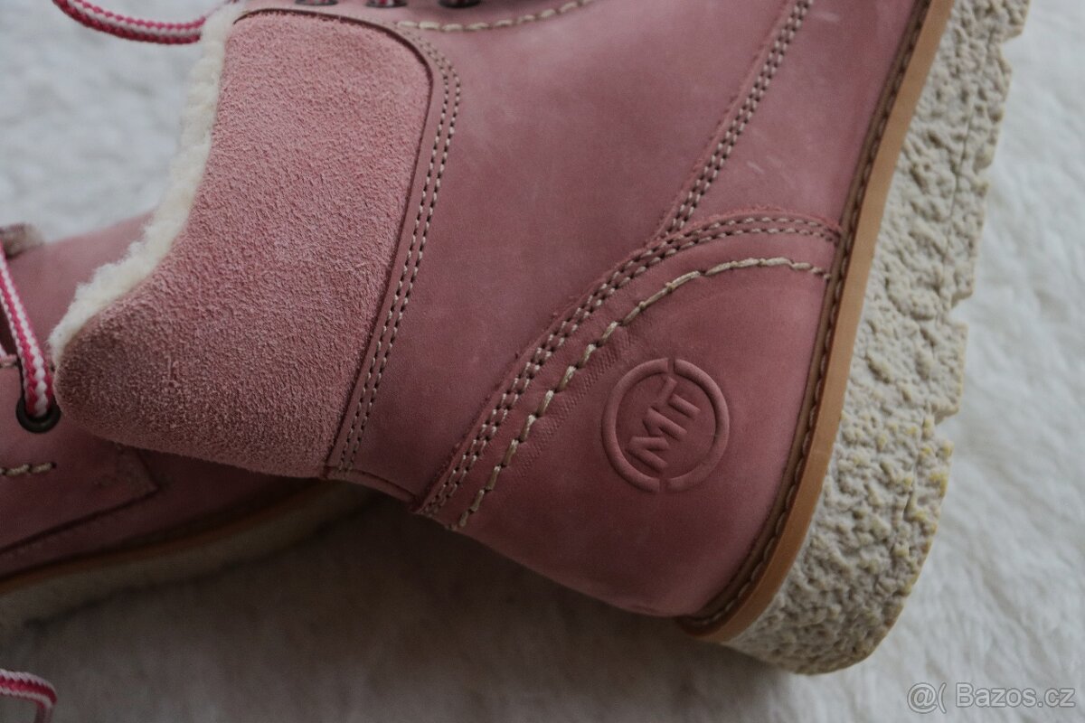 Kůže teplé boty/workery s kožíškem Marco Tozzi - 3