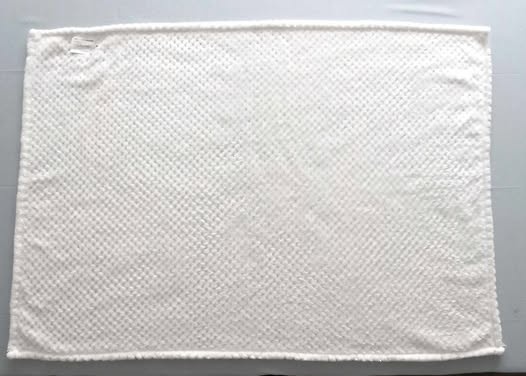 Heboučká bílá dečka pro miminko, 70cm x 100cm - 3