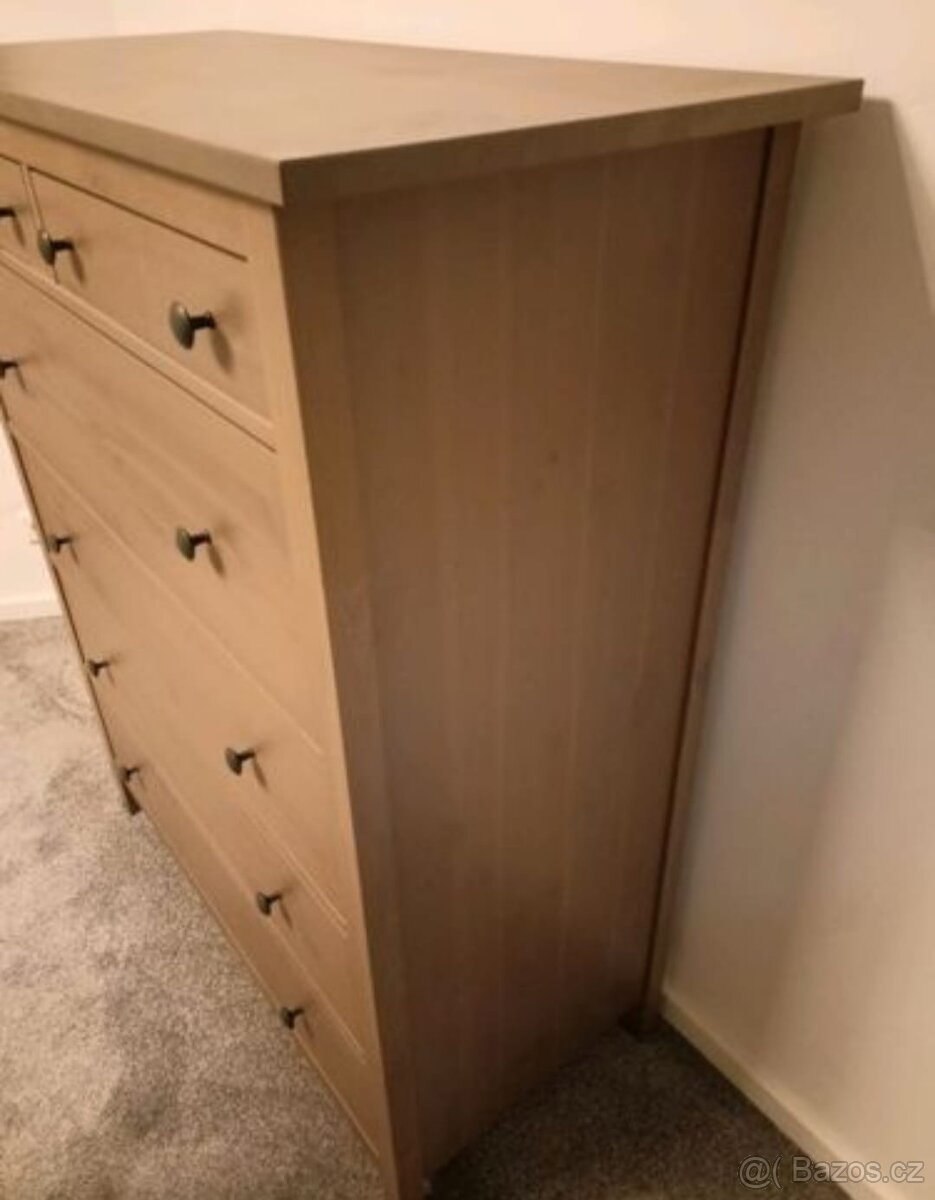 KOMODA IKEA HEMNES V ŠEDOHNĚDÉM PROVEDENÍ - 3