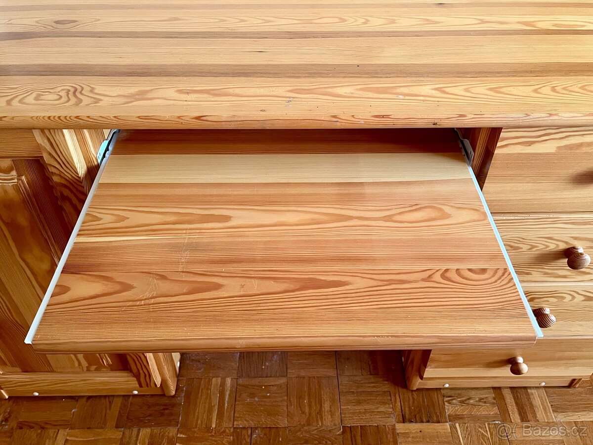 Psací stůl z masivu (borovice) + židle - 3
