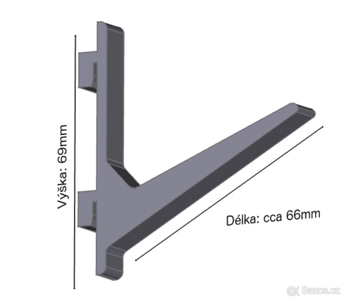 Háček - hák pro perforovaný závěsný panel ("Q-system panel - 3