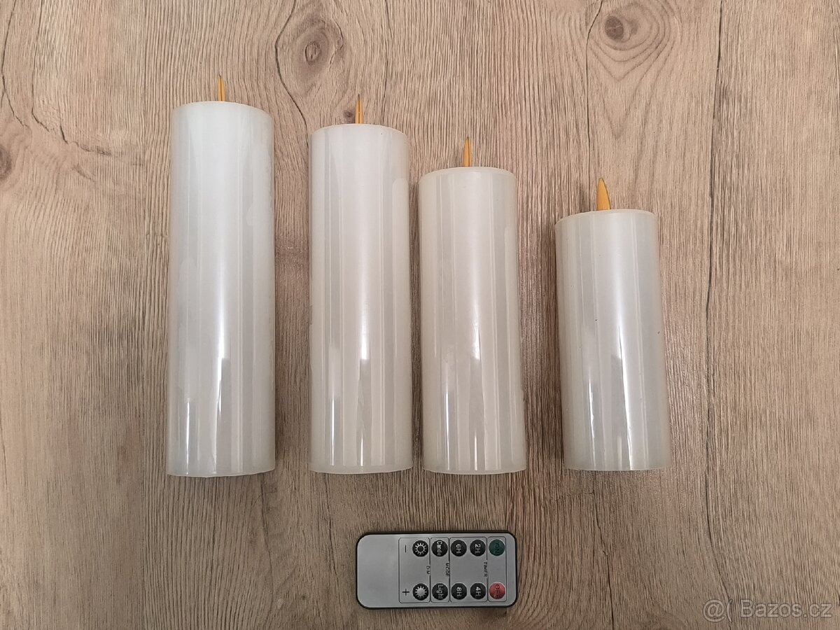 LED svíčky, blikající knot, pravý vosk - 3