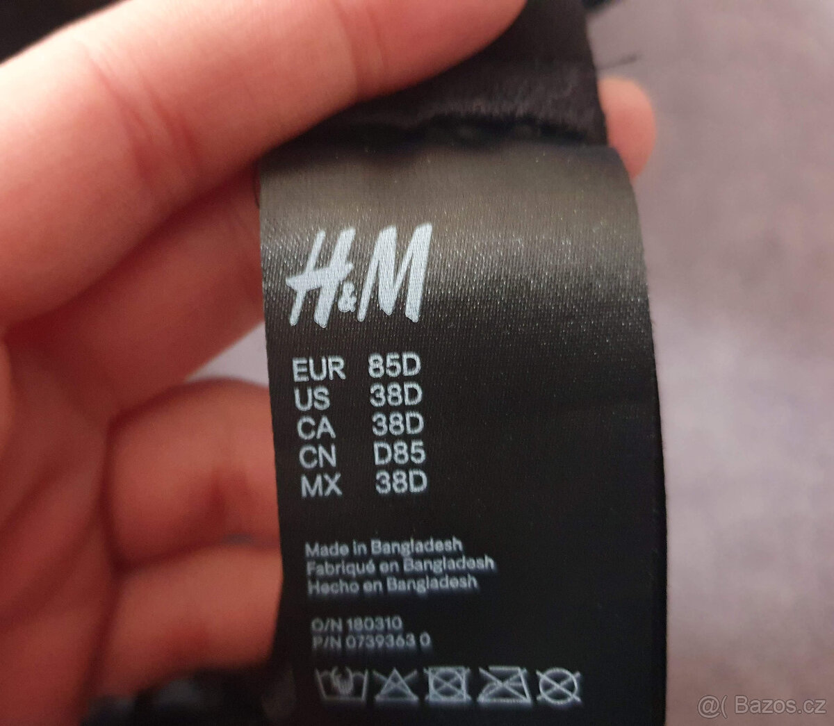 H&M černá podprsenka, vel. 85D (38D) - 3