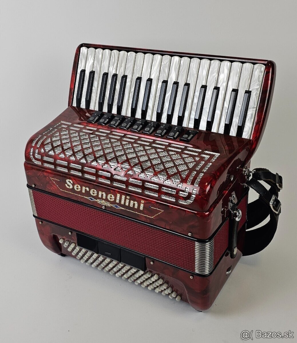 taliansky akordeon harmonika Serenellini 96 bas, 4 hlas - 3