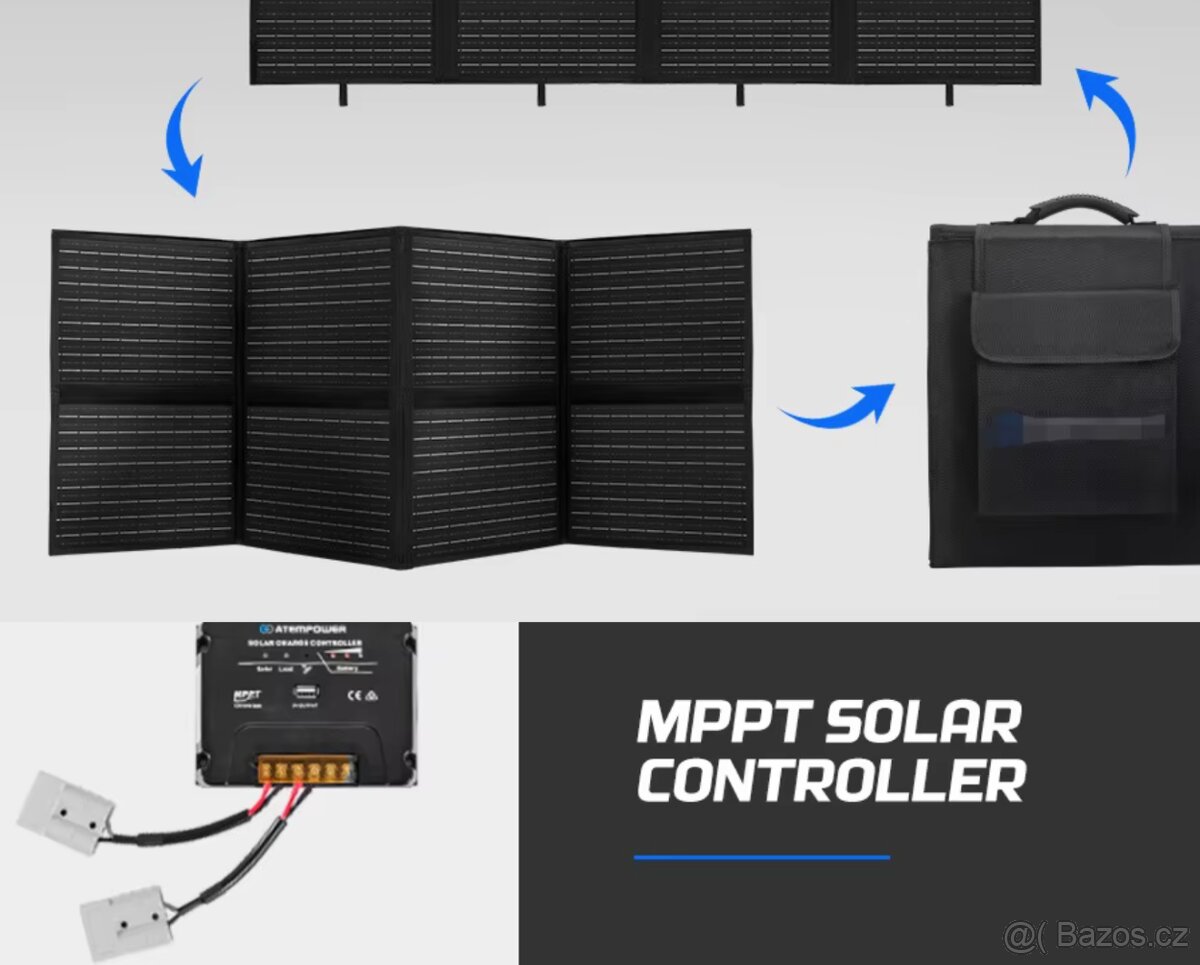 Solární panel outdoor přenosný skládací 300 W - 3