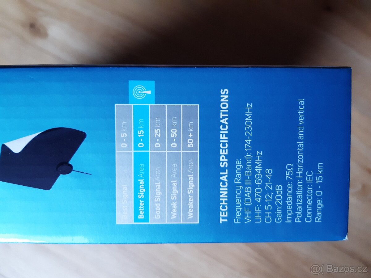 Pokojová anténa se zesilovačem SENCOR - 3