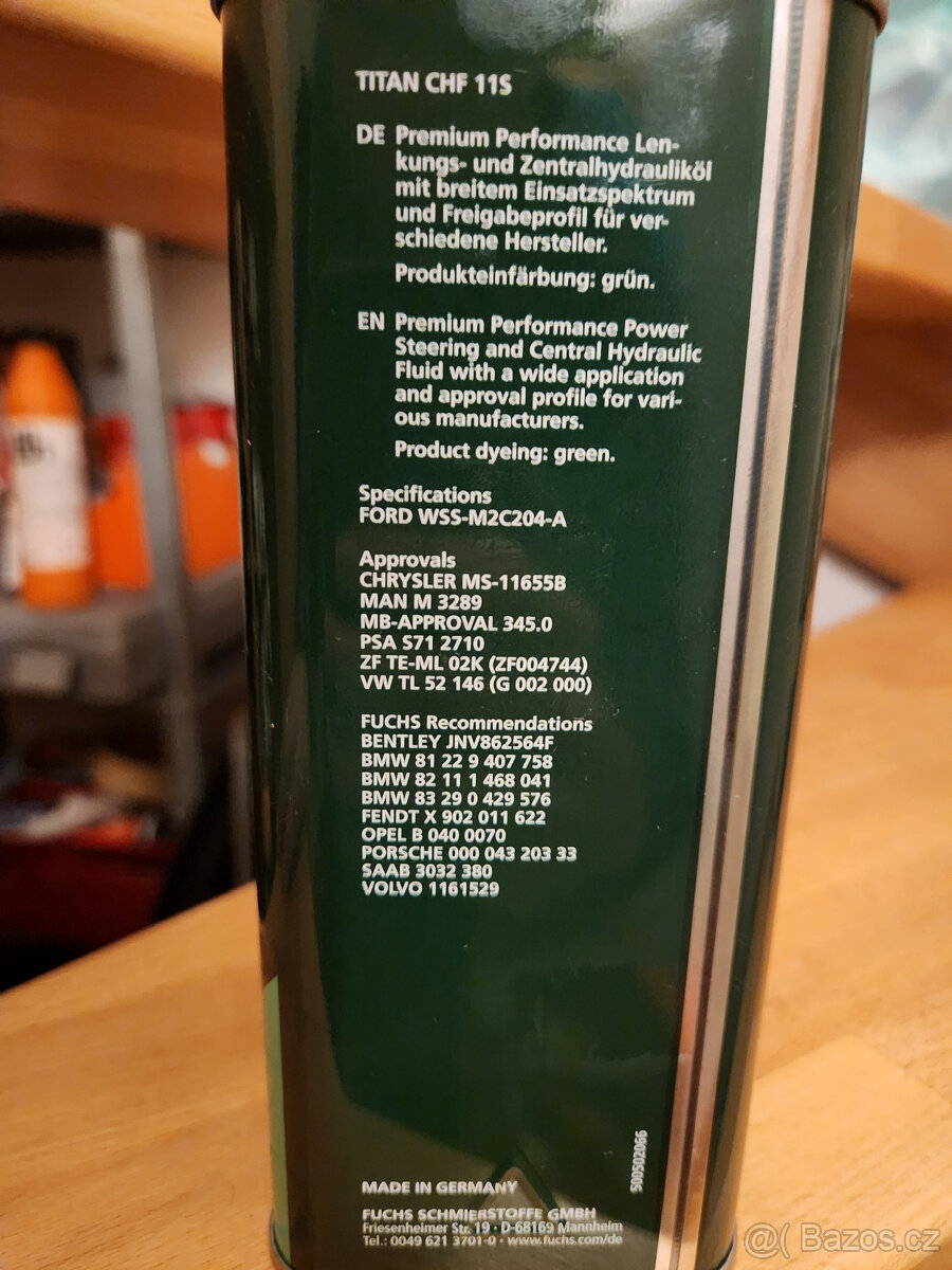 Hydraulický olej Fuchs Pentosin CHF 11S 1l - 3