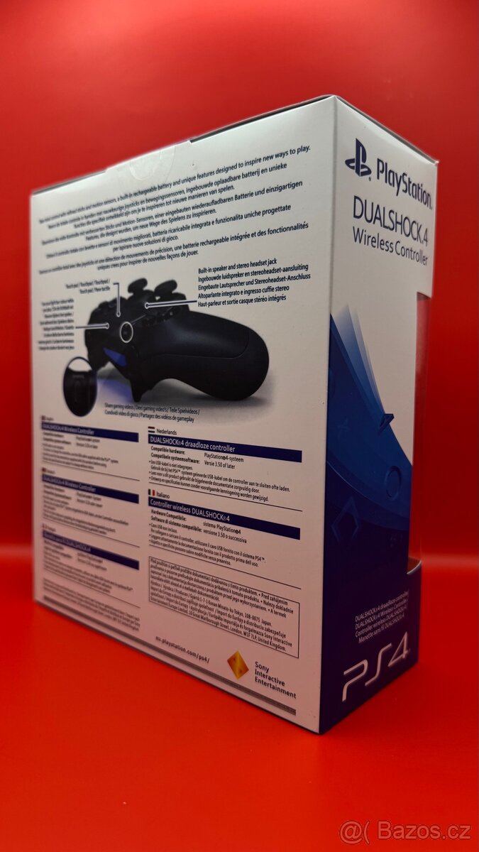PS4 ovladač, red (NOVÝ) - 3