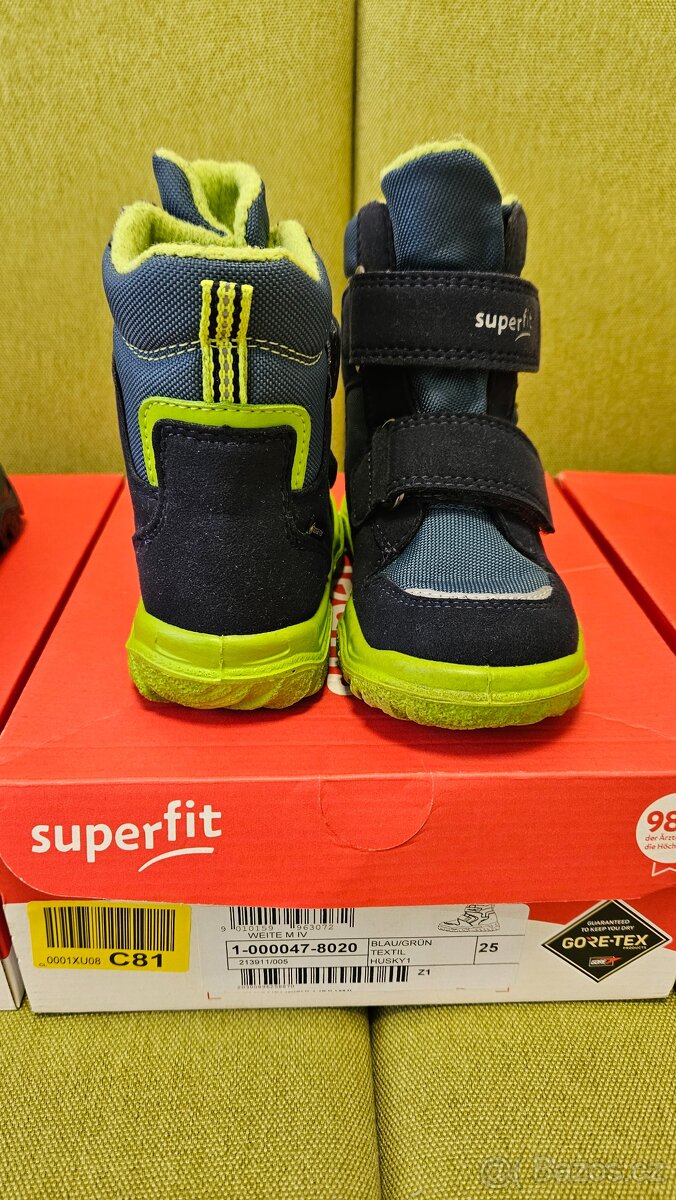 Prodám 3x dětské zimní boty Superfit Goretex (vel. 24/25/25) - 3